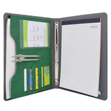 4-Ring Binder Padfolio with Expanded Document Bag, Business and Interview Portfolio with 4-Ring Binder