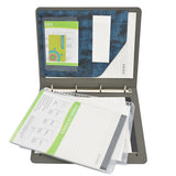 Ring Binder Padfolio with Expanded Document Bag, Organizer Business and Interview Portfolio with 4-Ring Binder