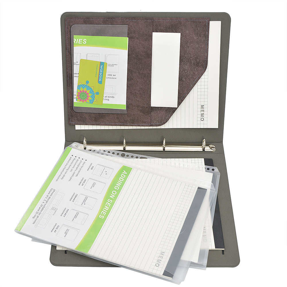 Ring Binder Padfolio with Expanded Document Bag, Organizer Business an ...