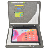 Tablet Organizer Padfolio with 3-Ring Binder, Binder Portfolio with Removable Tablet Holder for iPad 10.5"/ iPad Pro 11"/ 12.9"